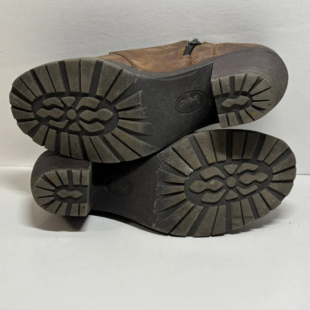 b.o.c.‎ Born Concept Shooties Womens 11 Brown Leather Distressed Monk Strap